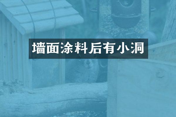 墙面涂料后有小洞