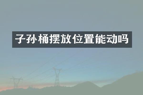 子孙桶摆放位置能动吗