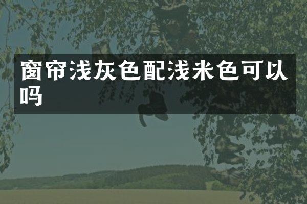 窗帘浅灰色配浅米色可以吗