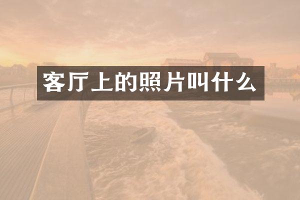 客厅上的照片叫什么