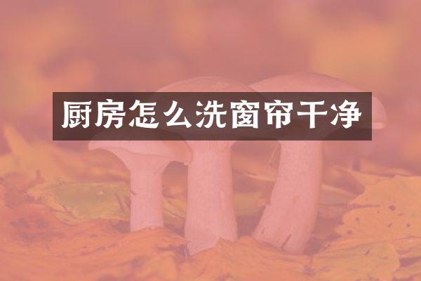 厨房怎么洗窗帘干净