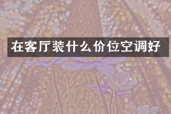 在客厅装什么价位空调好