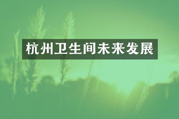 杭州卫生间未来发展