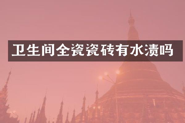 卫生间全瓷瓷砖有水渍吗