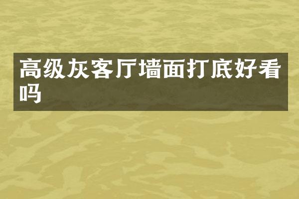 高级灰客厅墙面打底好看吗