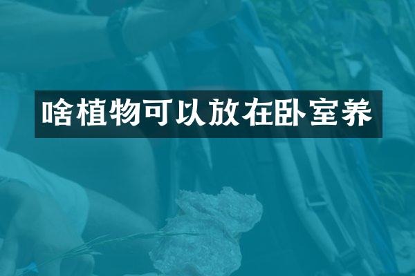 啥植物可以放在卧室养