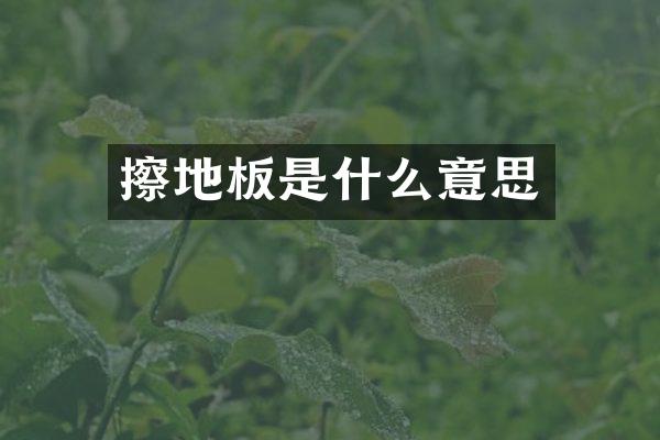 擦地板是什么意思