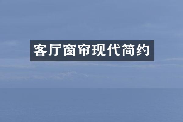 客厅窗帘现代简约