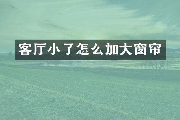 客厅小了怎么加大窗帘