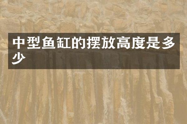 中型鱼缸的摆放高度是多少