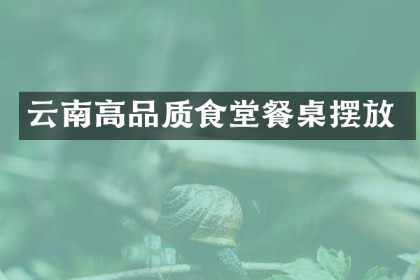 云南高品质食堂餐桌摆放