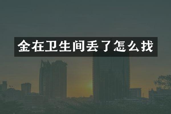 金在卫生间丢了怎么找