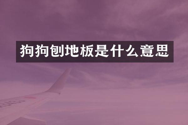 狗狗刨地板是什么意思