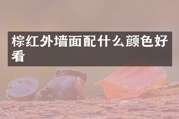棕红外墙面配什么颜色好看