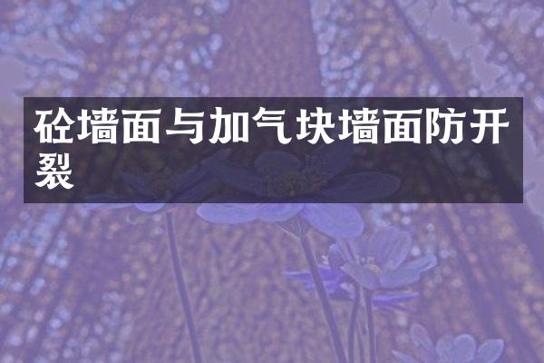 砼墙面与加气块墙面防开裂