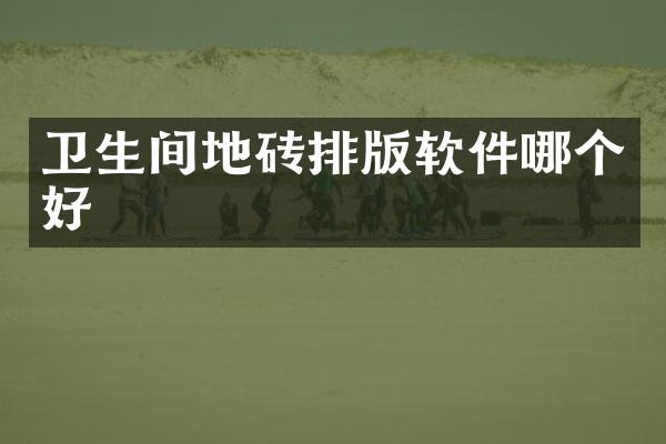 卫生间地砖排版软件哪个好