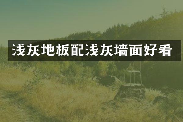 浅灰地板配浅灰墙面好看