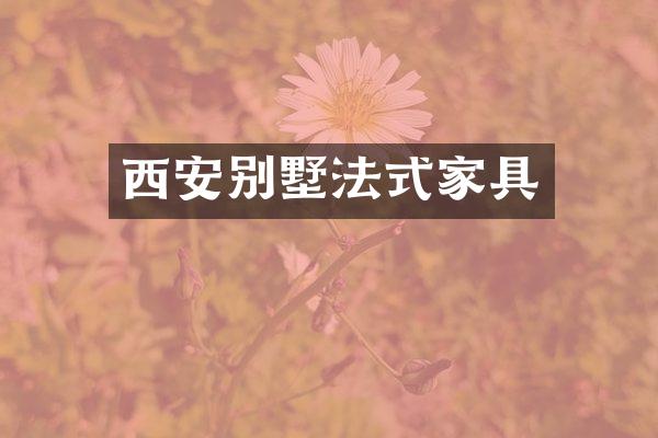 西安别墅法式家具