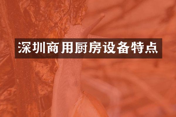 深圳商用厨房设备特点