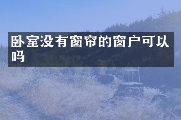 卧室没有窗帘的窗户可以吗