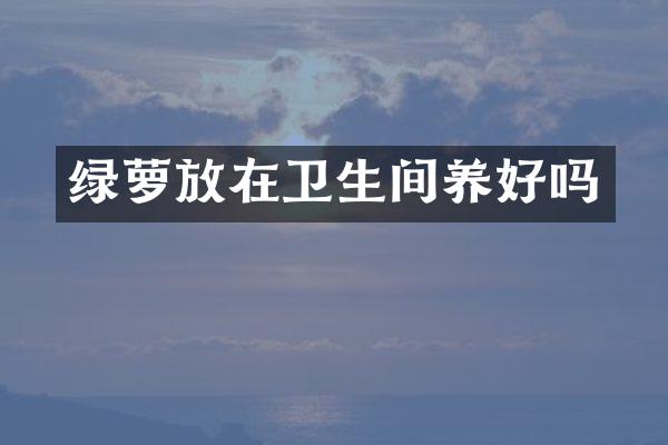 绿萝放在卫生间养好吗