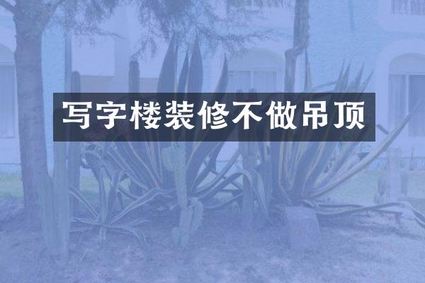 写字楼装修不做吊顶