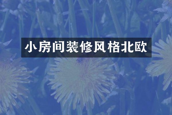 小房间装修风格北欧