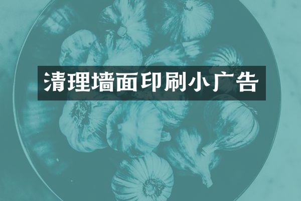 清理墙面印刷小广告