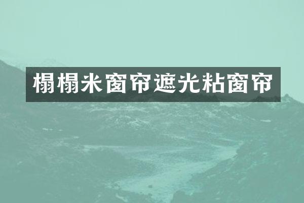 榻榻米窗帘遮光粘窗帘