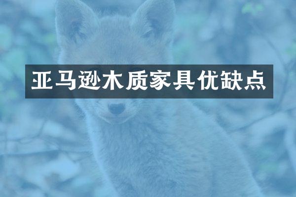 亚马逊木质家具优缺点