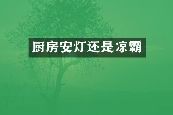 厨房安灯还是凉霸