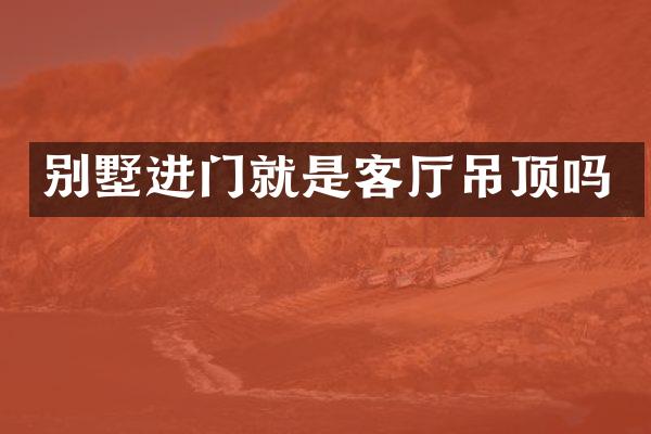 别墅进门就是客厅吊顶吗
