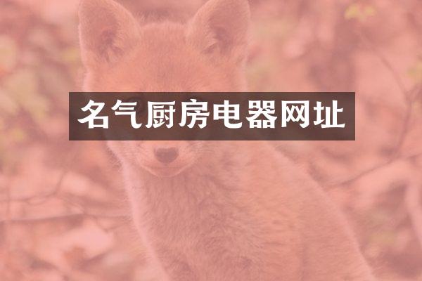 名气厨房电器网址