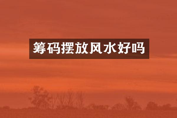 筹码摆放风水好吗