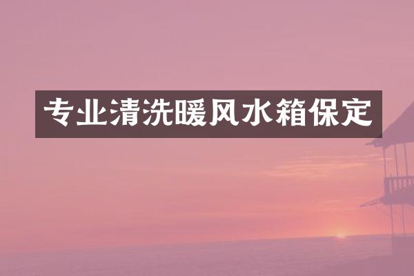 专业清洗暖风水箱保定