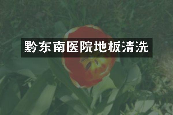黔东南医院地板清洗