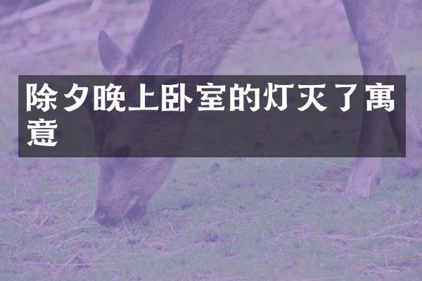 除夕晚上卧室的灯灭了寓意