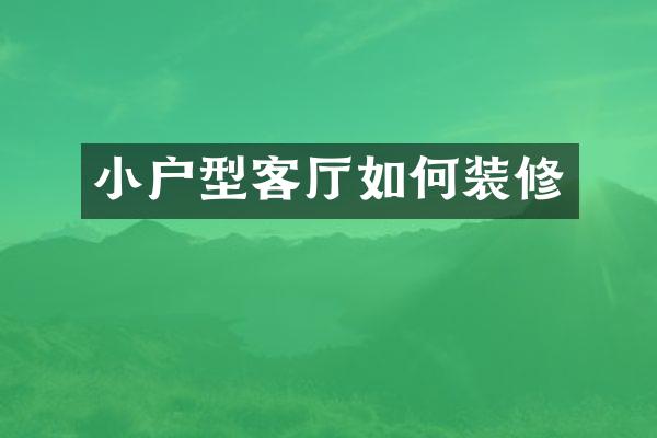 小户型客厅如何装修