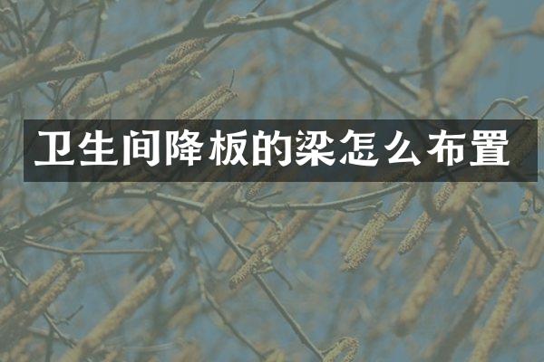卫生间降板的梁怎么布置