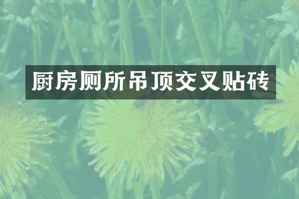厨房厕所吊顶交叉贴砖
