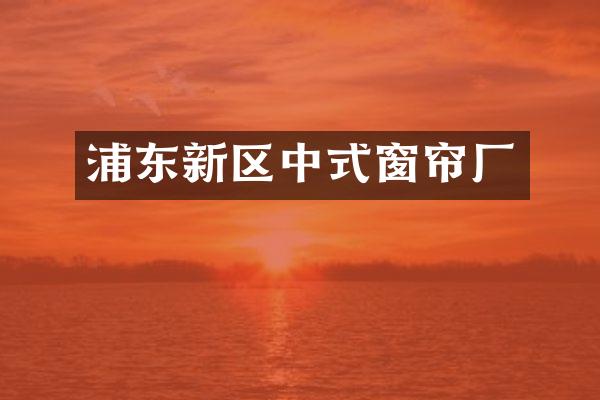浦东新区中式窗帘厂