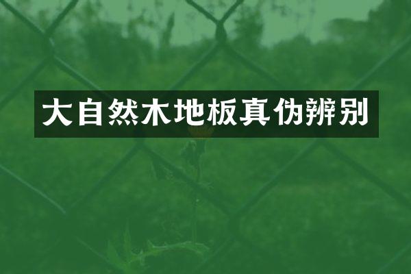大自然木地板真伪辨别