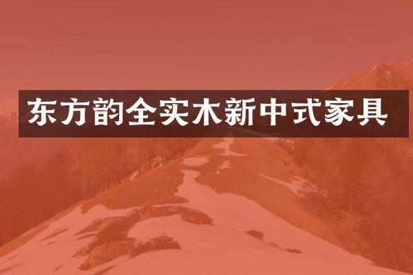 东方韵全实木新中式家具