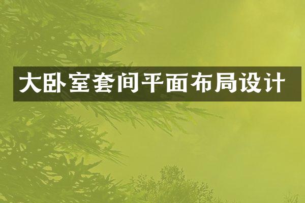 大卧室套间平面布局设计