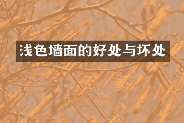 浅色墙面的好处与坏处