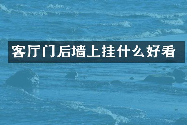 客厅门后墙上挂什么好看