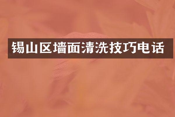 锡山区墙面清洗技巧电话