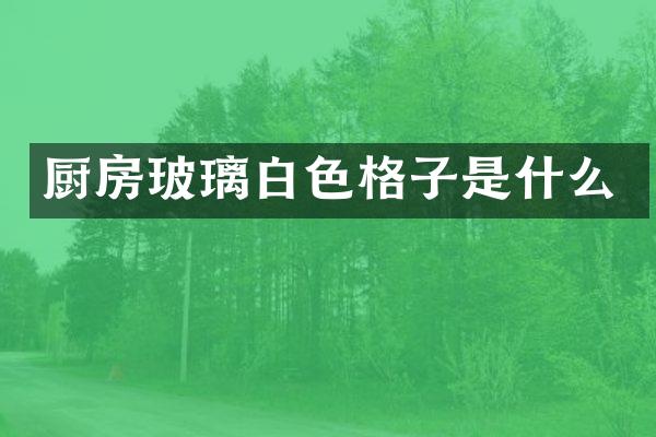 厨房玻璃白色格子是什么