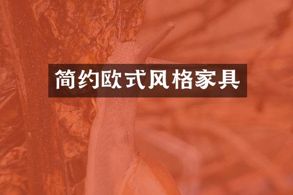 简约欧式风格家具