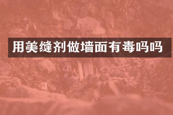 用美缝剂做墙面有毒吗吗